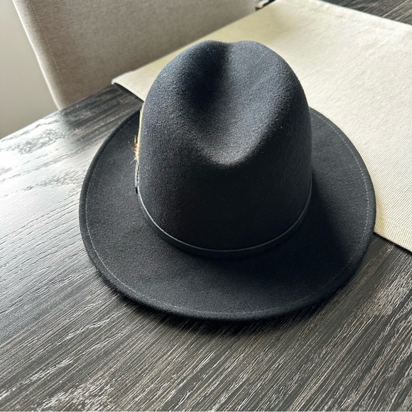 Tiger Pride Men’s Vintage 100% Wool Black Gambler Style Fedora - Picture 5 of 10